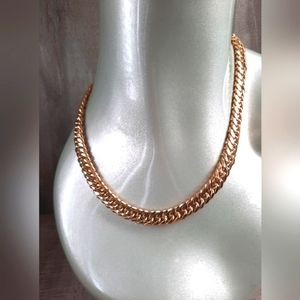 Vintage🌟GIVENCHY🌟 Cuban Chain Link Necklace 19" GoldTone 1980s G Logo STAMPED